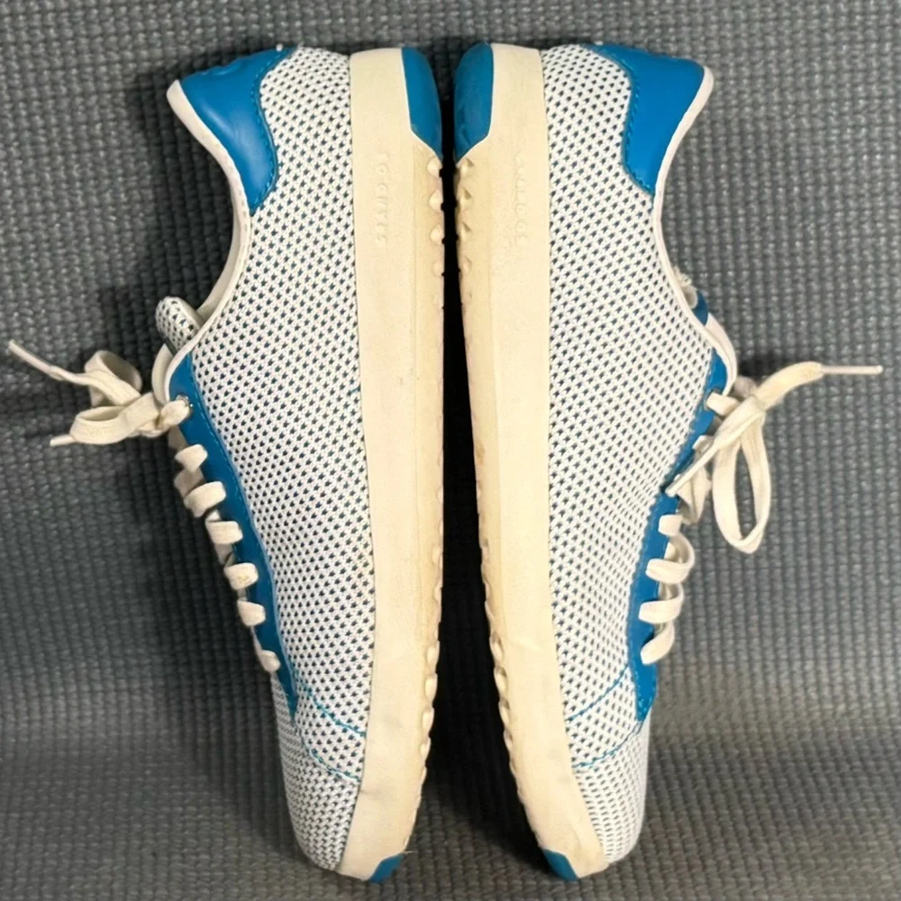 Cole Haan Women’s GrandPro Tennis Classic Sneakers White/Blue Size 6.5‎